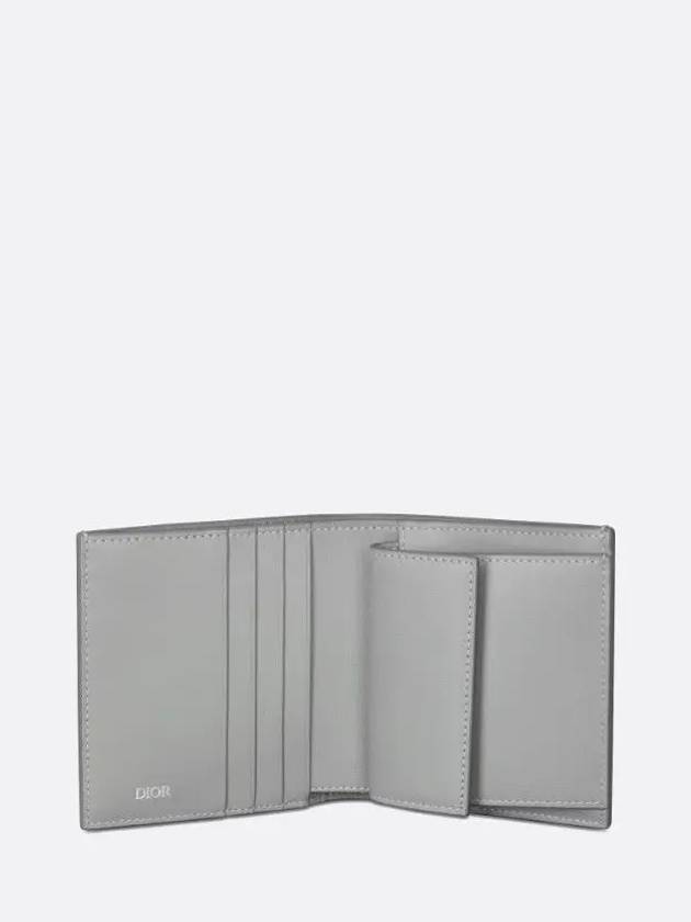 CD Diamond Canvas Compact Vertical Card Wallet Grey - DIOR - BALAAN 4