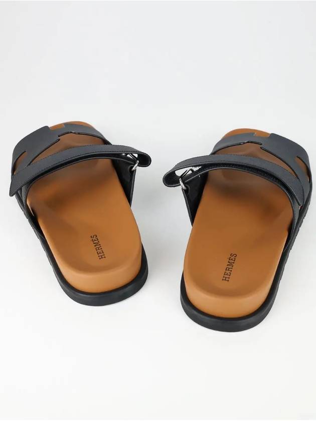 Chypre Calfskin Sandals Black - HERMES - BALAAN 5