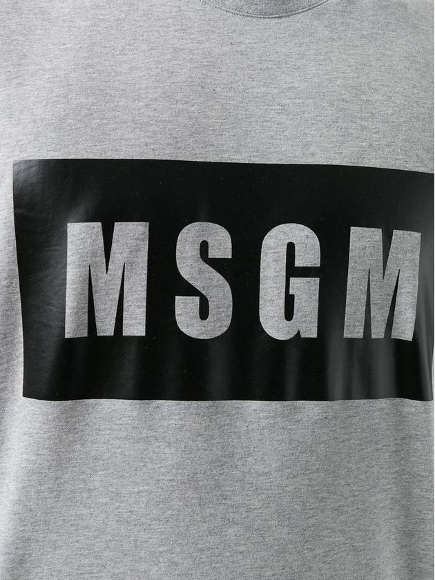 Box logo tshirt gray MM67 - MSGM - BALAAN 6