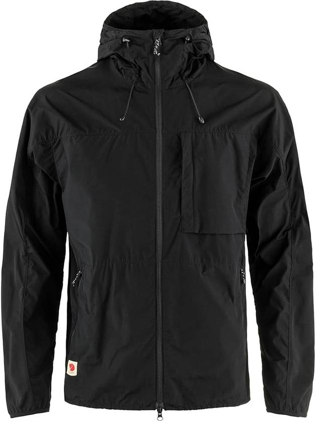 Men's High Coast Wind Jacket Black - FJALL RAVEN - BALAAN 1