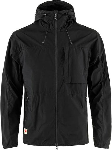 Men's High Coast Wind Jacket Black - FJALL RAVEN - BALAAN 1