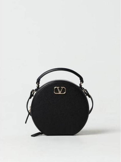 V Logo Signature Round Mini Bag Black - VALENTINO - BALAAN 2