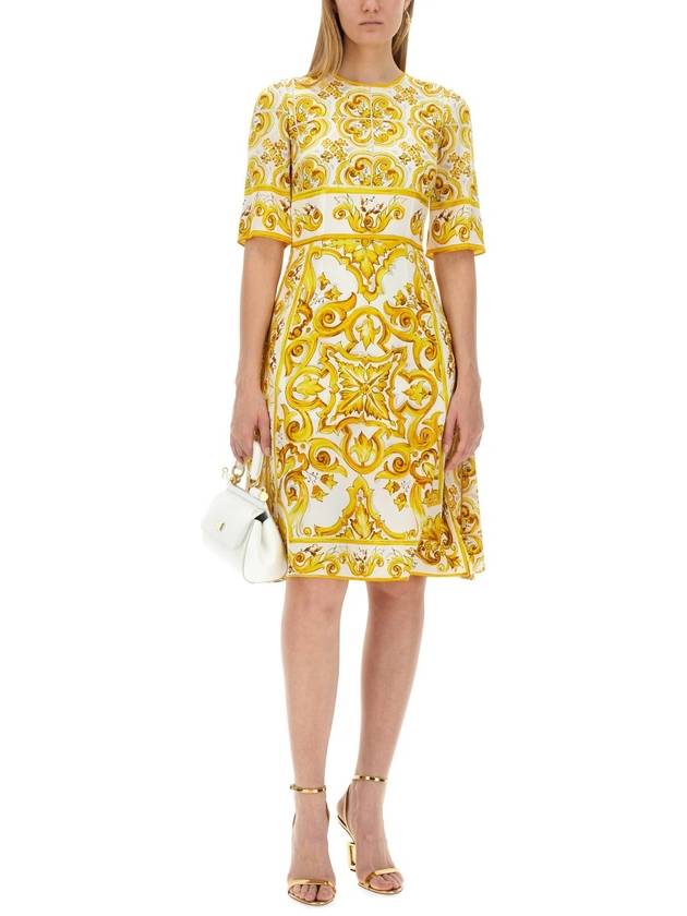 SILK CHARMEUSE MIDI DRESS - DOLCE&GABBANA - BALAAN 4