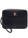 Tom Brown Logo Leather Clutch Black - THOM BROWNE - BALAAN 3