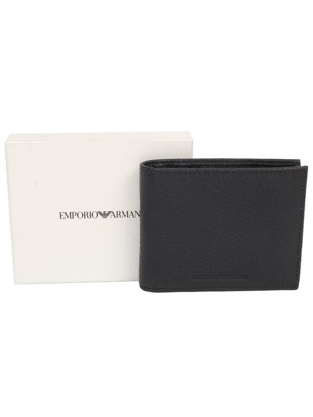 Men's Leather Half Wallet Navy - EMPORIO ARMANI - BALAAN 6