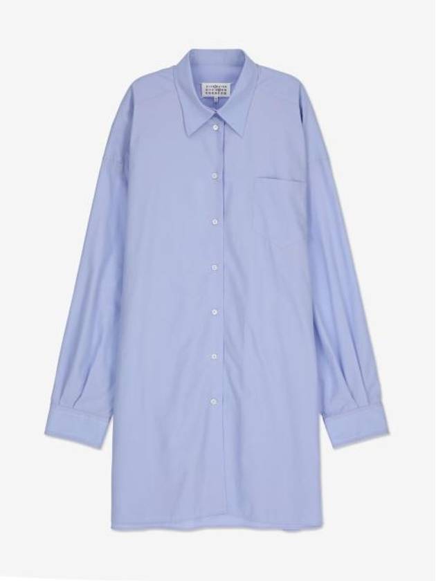 Cotton Poplin Shirt Light Blue - MAISON MARGIELA - BALAAN 2