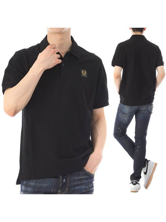 Logo Patch Polo Short Sleeve T-Shirt 104284 BLACK - BELSTAFF - BALAAN.