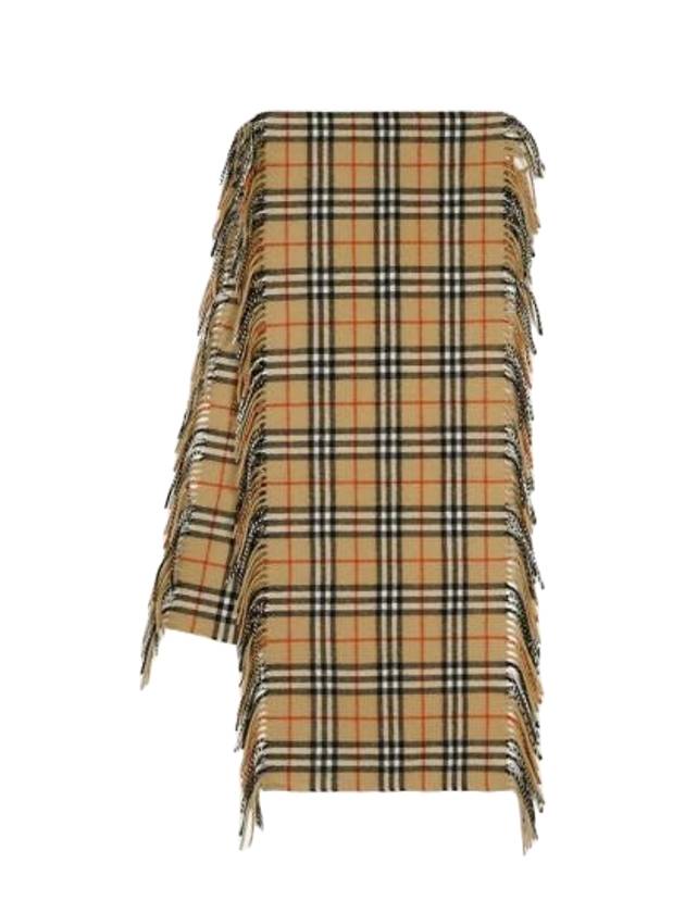 Check Cashmere Scarf Brown - BURBERRY - BALAAN 1