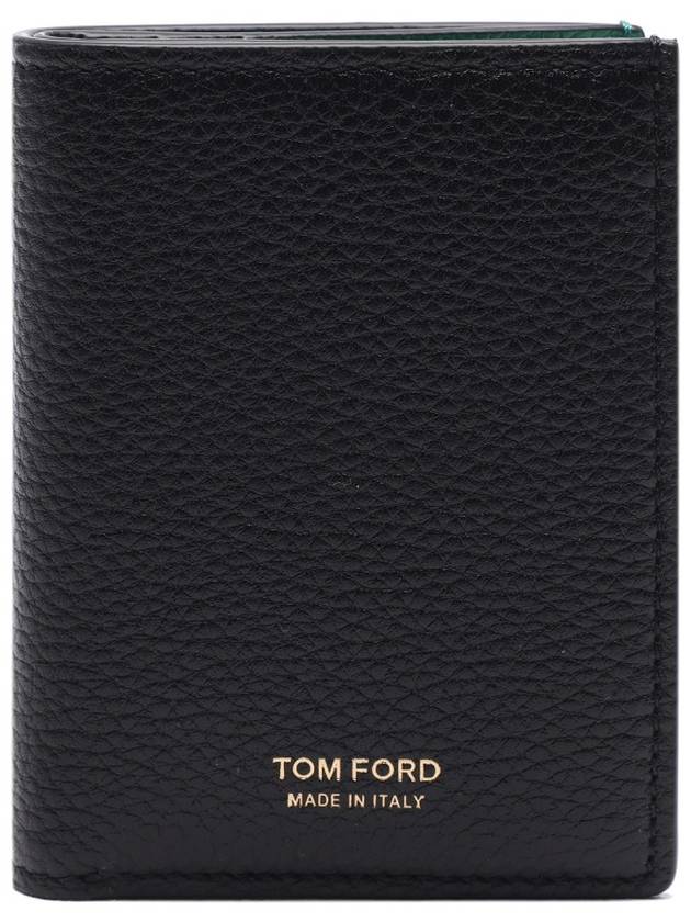 Men's T-Line Two-Tone Card Wallet Black - TOM FORD - BALAAN 2