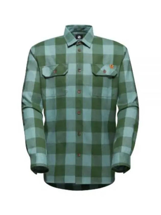 Tamaro Gingham Check Long Sleeve Shirt Green - MAMMUT - BALAAN 1