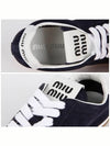 Suede Low Top Sneakers Navy - MIU MIU - BALAAN 5