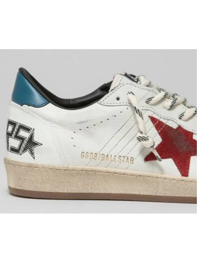 Ball Star Lace-up Leather Low Top Sneakers White - GOLDEN GOOSE - BALAAN 6