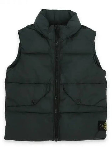 Kids Wappen Patch Down Padded Vest Dark Green - STONE ISLAND - BALAAN 1