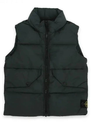 Kids Wappen Patch Down Padded Vest Dark Green - STONE ISLAND - BALAAN 1