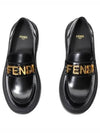 Graphy Logo Leather Loafers Black - FENDI - BALAAN 2