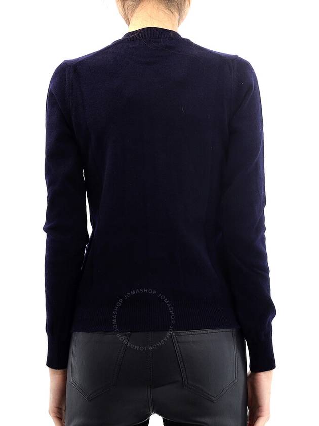 Comme Des Garcons Play Ladies Navy Long Sleeve Logo Cardigan , Size X-small - COMME DES GARCONS - BALAAN 3