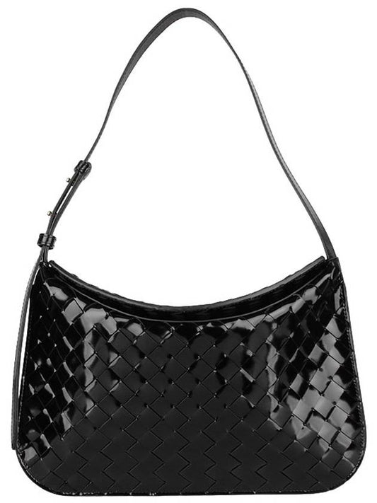 Intrecciato Flap Shoulder Bag Black - BOTTEGA VENETA - BALAAN 2