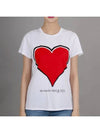 Women s Big Heart Logo Short Sleeve T Shirt White - ALEXANDER MCQUEEN - BALAAN 2