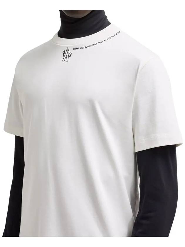 Grenoble logo short sleeve t shirt ivory - MONCLER - BALAAN 5