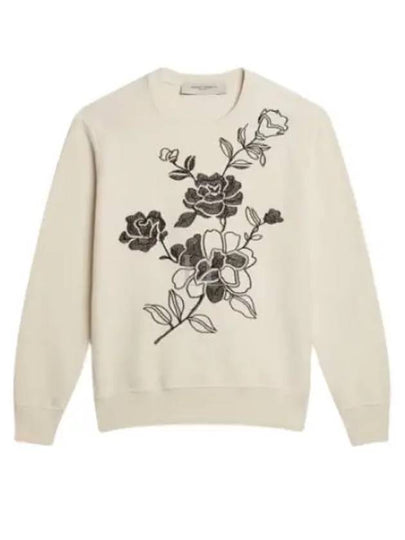 Men's Flower Long Sleeve T-Shirt White - GOLDEN GOOSE - BALAAN 2