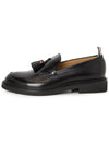 Spazzolato Tassel Leather Loafers Black - THOM BROWNE - BALAAN 4