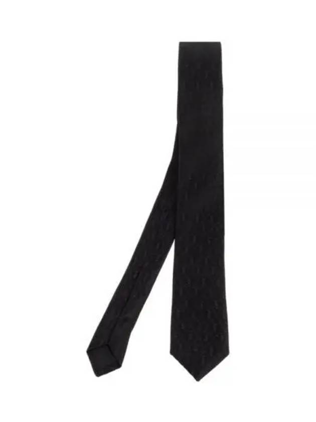 Monogram Tie Black - SAINT LAURENT - BALAAN 2