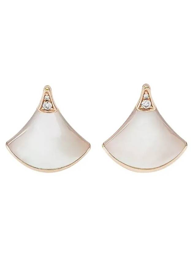 Divas Dream Earrings 18K Rose Gold Mother of Pearl Diamond 4ET1553 - BVLGARI - BALAAN 2