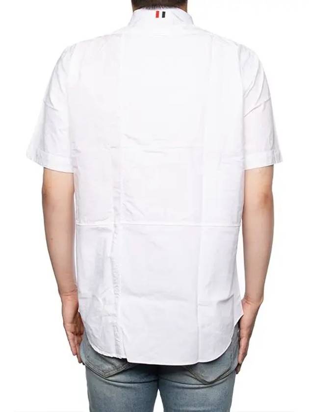 Oxford Short Sleeve Shirt White - THOM BROWNE - BALAAN.