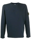 Men's Wappen Patch Round Neck Knit Top Navy - STONE ISLAND - BALAAN 3