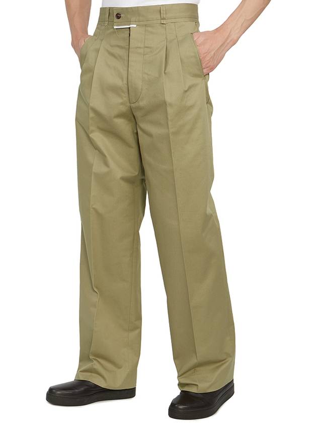 Men's Gabardine Cotton Straight Pants Beige - MAISON MARGIELA - BALAAN 6