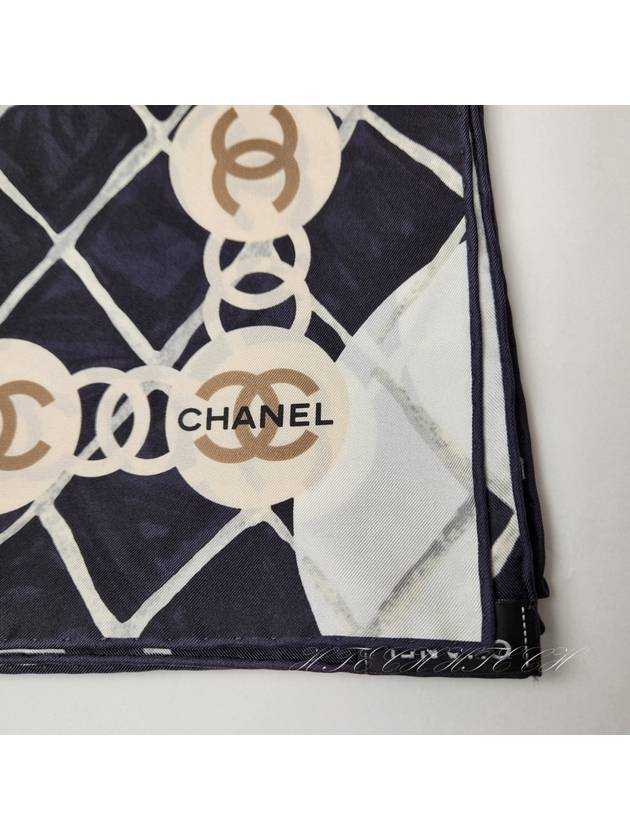 Camellia Square Silk Scarf Black - CHANEL - BALAAN 9