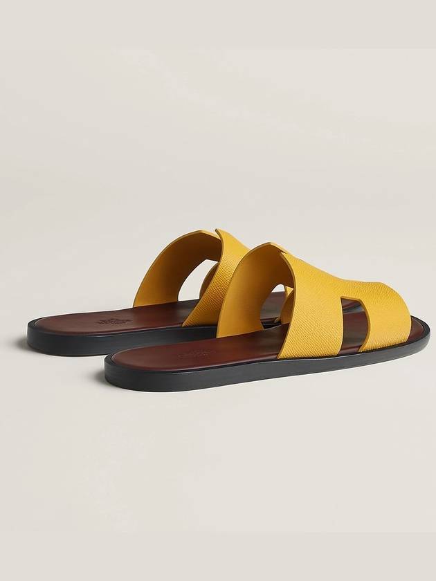 Izmir Sandals Calfskin Yellow Multi - HERMES - BALAAN 3