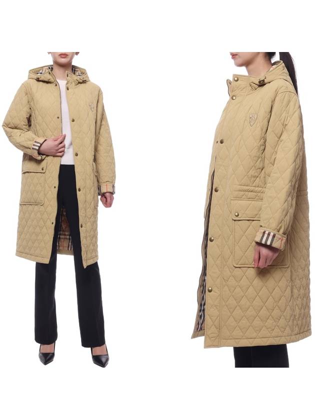 Appliqué B Shield Quilted Parka Beige - BURBERRY - BALAAN 2