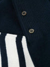 Diagonal Classic Cashmere Knit Top Navy - THOM BROWNE - BALAAN 7