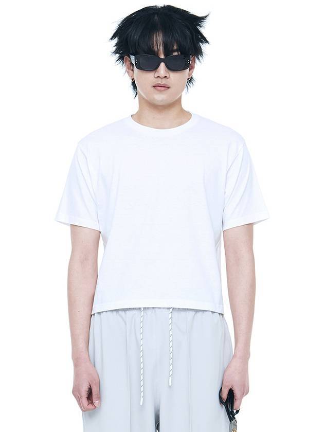 Men's Crop TShirt White - C WEAR BY THE GENIUS - BALAAN 1