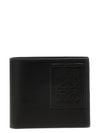 Anagram Logo Patch Bifold Calfskin Half Wallet Black - LOEWE - BALAAN 1