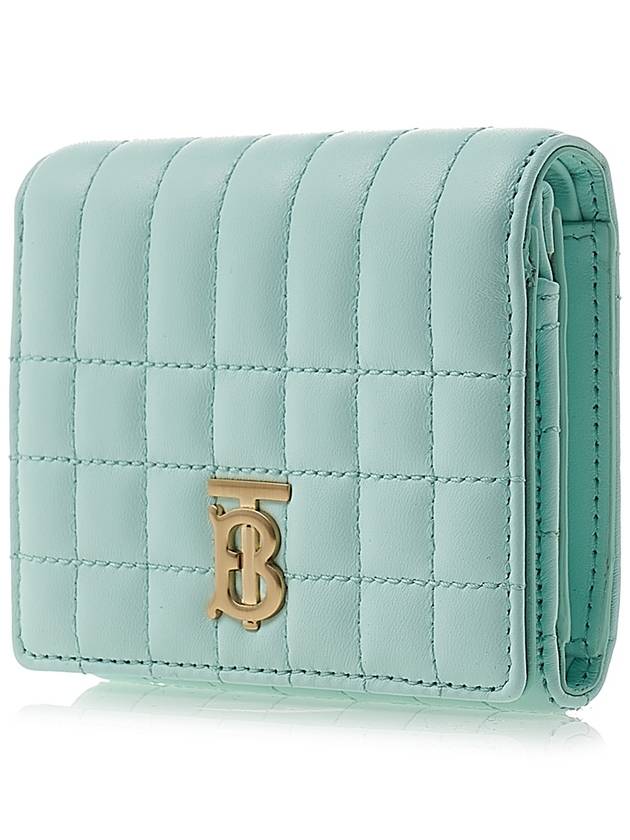 Lola Quilted Tri-Fold Half Wallet Blue - BURBERRY - BALAAN 3