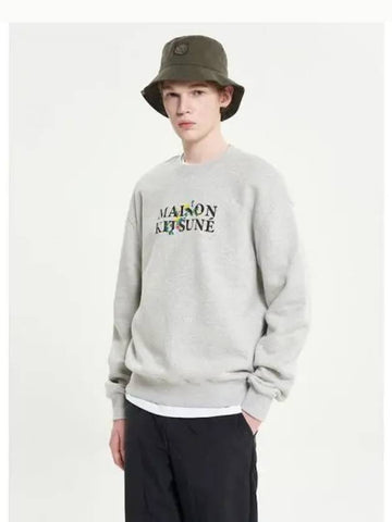 Men s Flower Comfort Sweatshirt Light Gray Melange Domestic Product GM0023072146135 - MAISON KITSUNE - BALAAN 1