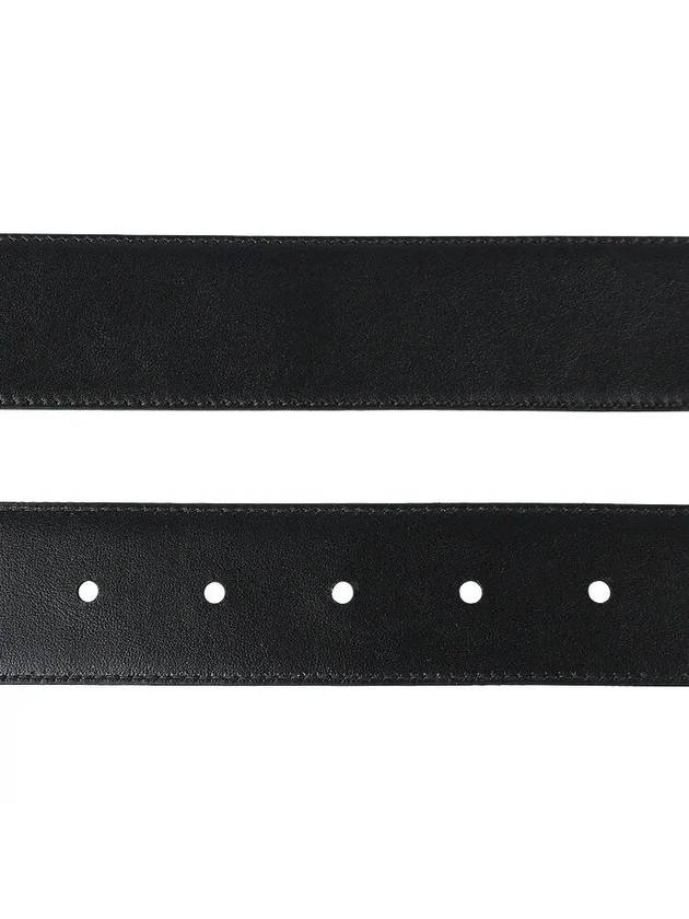 Triangular Logo Plaque City Leather Belt Black - PRADA - BALAAN 4