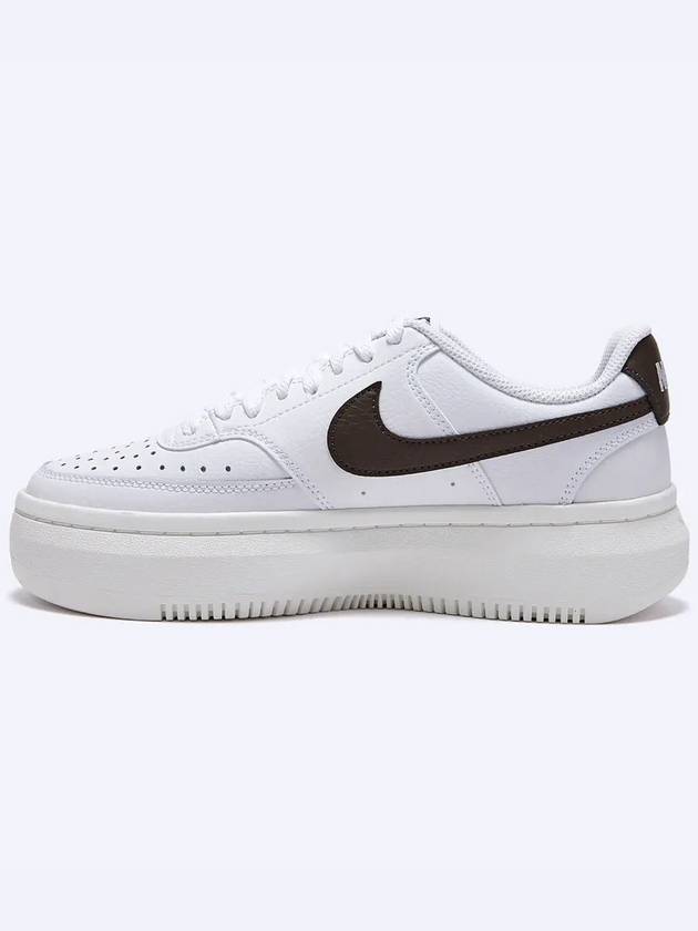 Women's Court Vision Alta Low Top Sneakers Brown White - NIKE - BALAAN 4