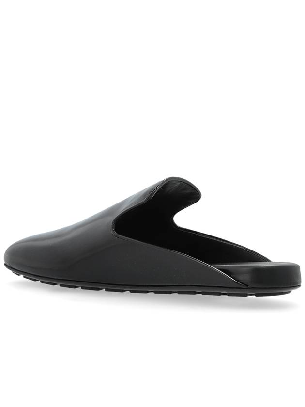 Bottega Veneta Leather Slides Roma, Men's, Black - BOTTEGA VENETA - BALAAN 5