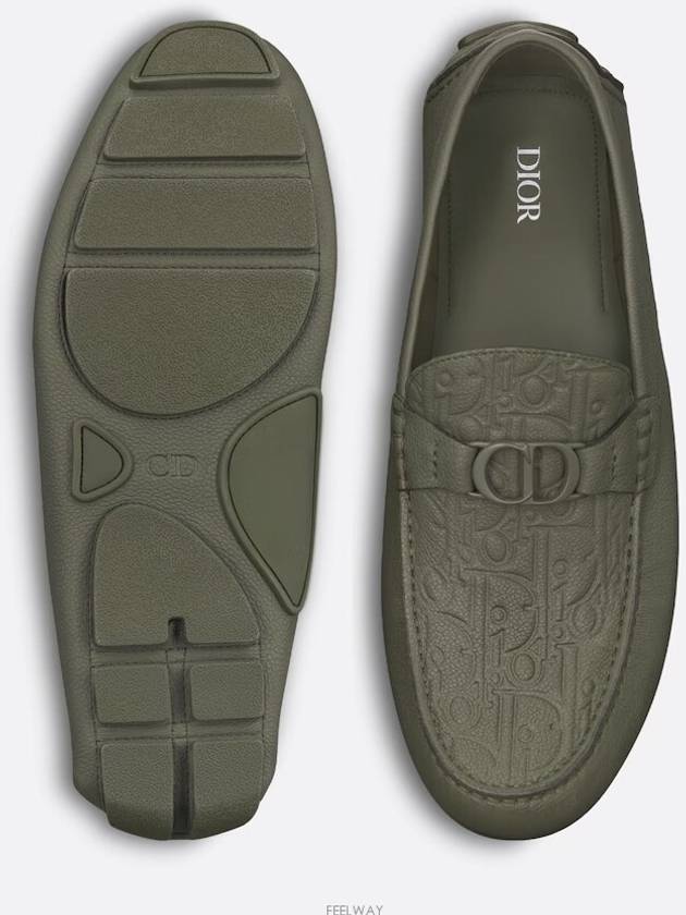 Loafer Khaki Grain Calfskin - DIOR - BALAAN 4