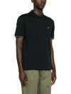 Logo Patch Polo Shirt Black - CP COMPANY - BALAAN 4