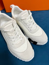 Bouncing Mesh Suede Goatskin Low Top Sneakers Blanc - HERMES - BALAAN 11