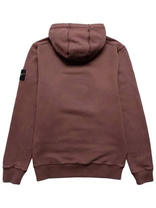 Wappen Patch Brushed Cotton Fleece Hoodie Brown - STONE ISLAND - BALAAN 4