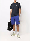 Logo Patch Short Sleeve T-Shirt Navy - STONE ISLAND - BALAAN 3