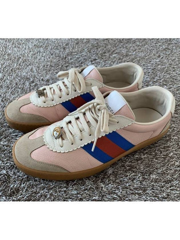 Bee web suede leather sneakers 7 5 265 - GUCCI - BALAAN 1