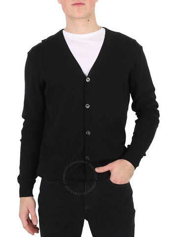 Moschino Men's Black V-Neck Cardigan, Brand Size 50 (US Size 40) - MOSCHINO - BALAAN 1