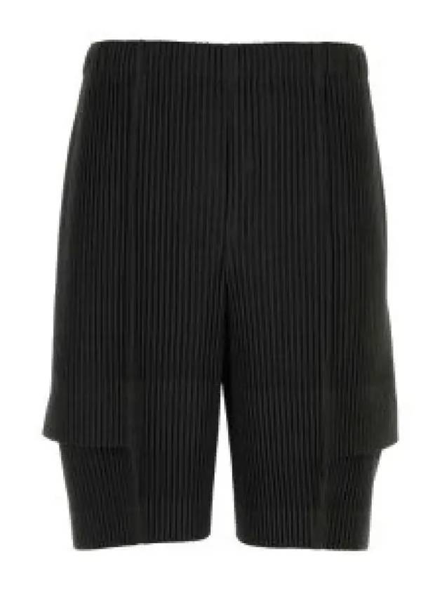 Pleated Cargo Shorts Black - ISSEY MIYAKE - BALAAN 2