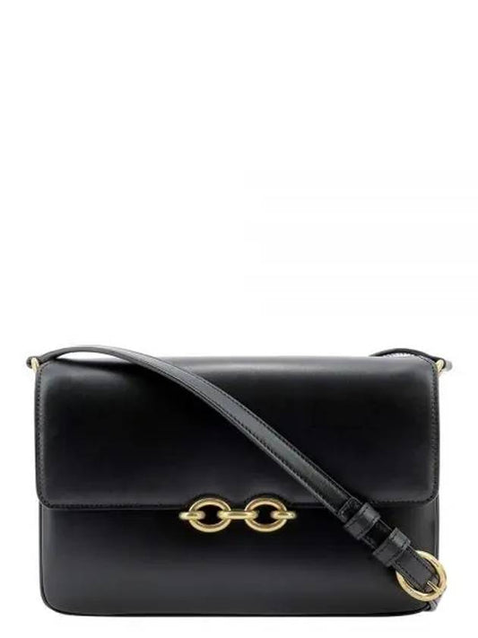 Le Maillon Smooth Leather Satchel Shoulder Bag Black - SAINT LAURENT - BALAAN 2